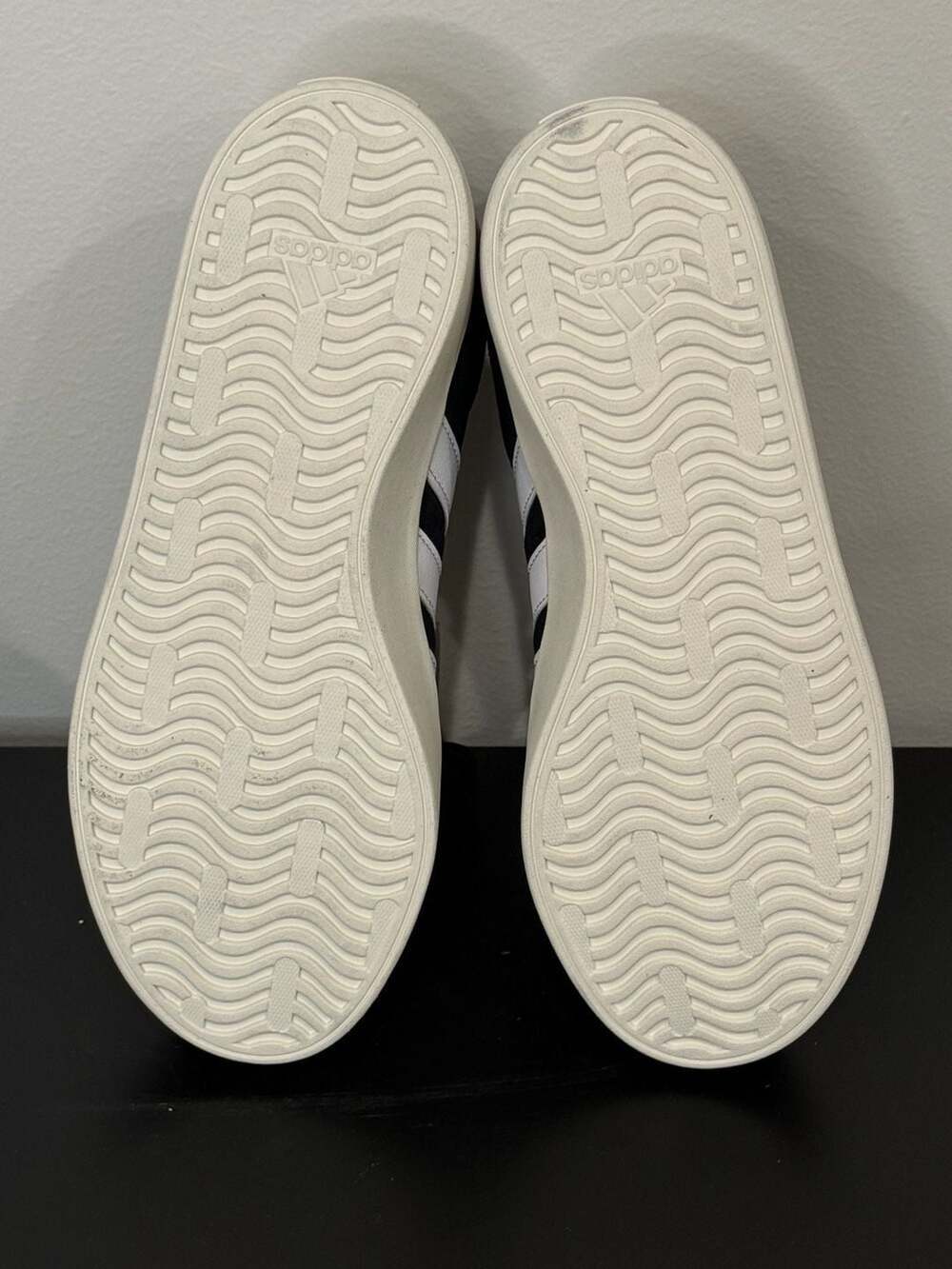 adidas VL Court 3.0 Black White Sneakers - Picture 8 of 8